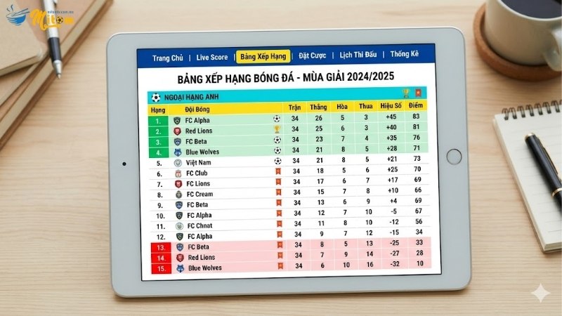 bang-xep-hang-bong-da